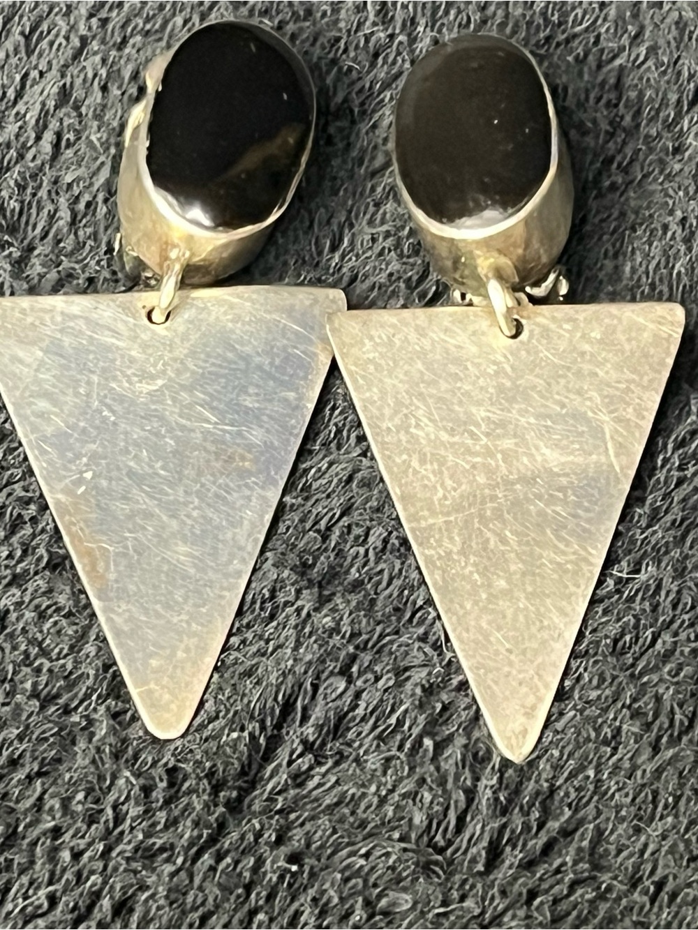 Vintage Sterling Modernist Earrings